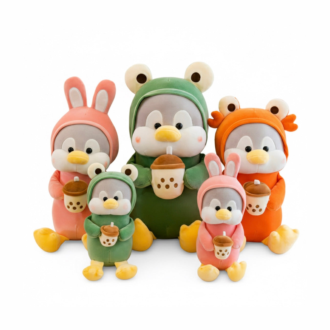 Boba Buddy Penguin Plush Toy Girl Heart Pillow For Children