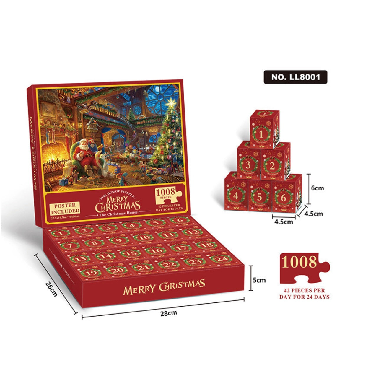 The Jigsaw Puzzle Advent Calendar: 1008 Piece Christmas Countdown