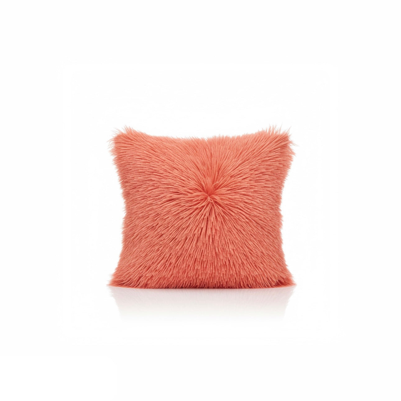 Fluffy Shag Faux Fur Square Throw Pillow Home Cushion (4-Pack)