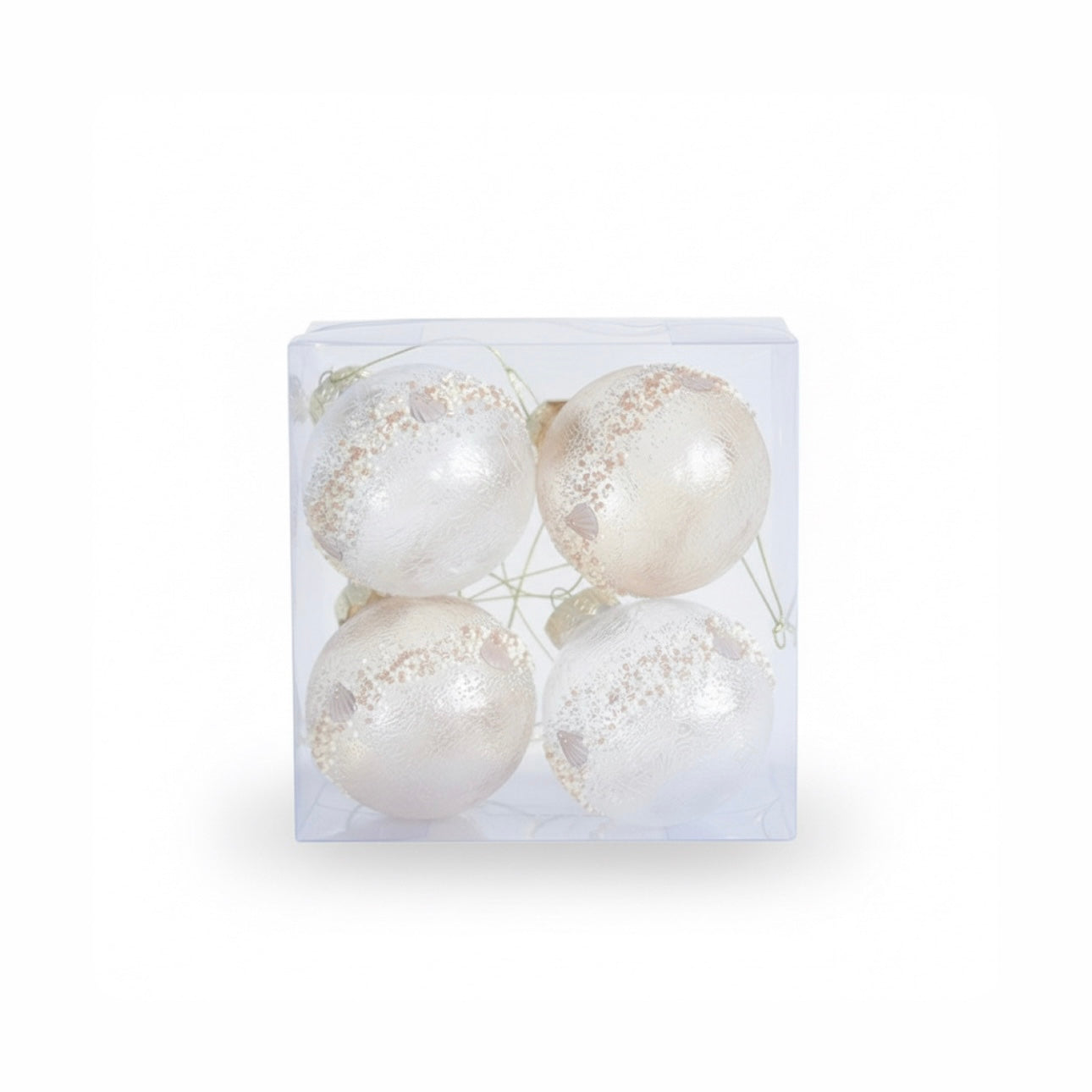 Dreamy Champagne Gold Retro Coffee Christmas Ball