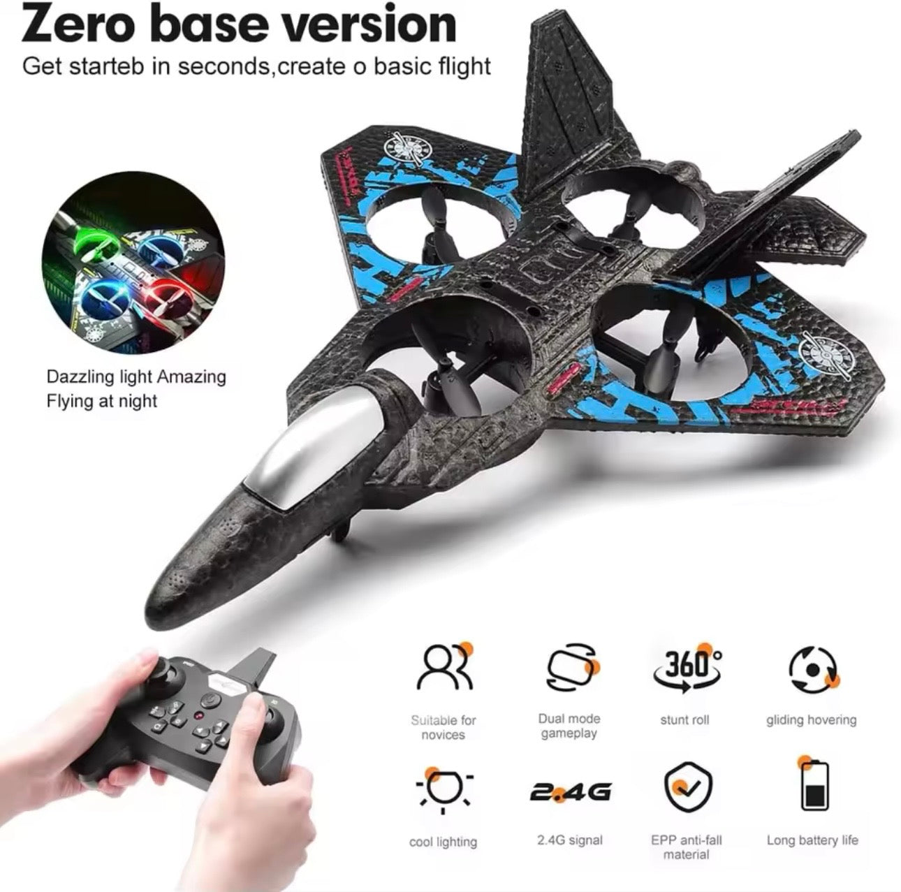 Dino-Flyer Pterodactyl RC Quadcopter Drone