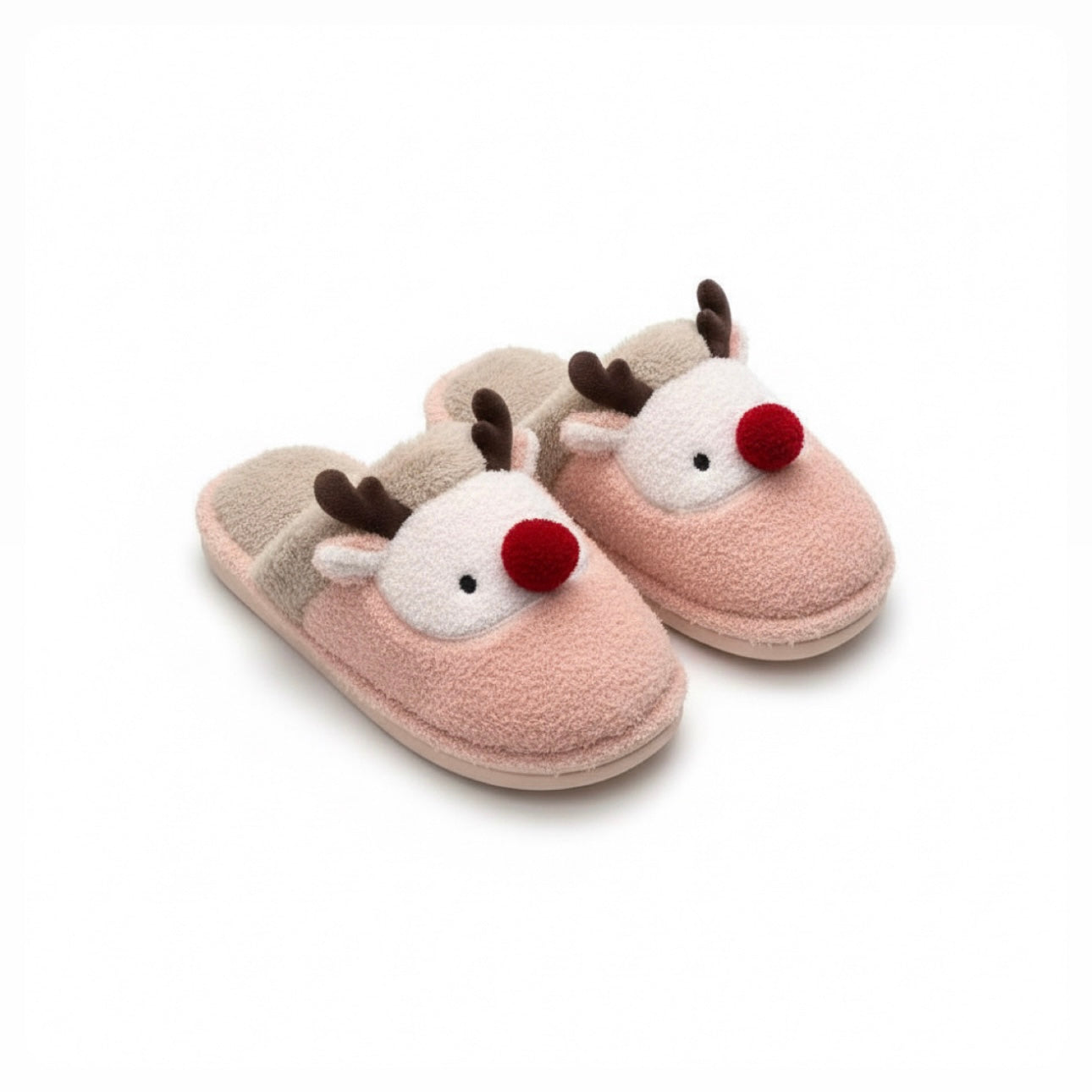 Fashion Non-slip Warm Christmas Elk Plush Shoes