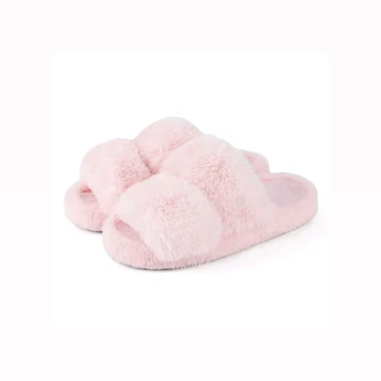 Fluffy Cloud Comfort Cross-Band Slippers