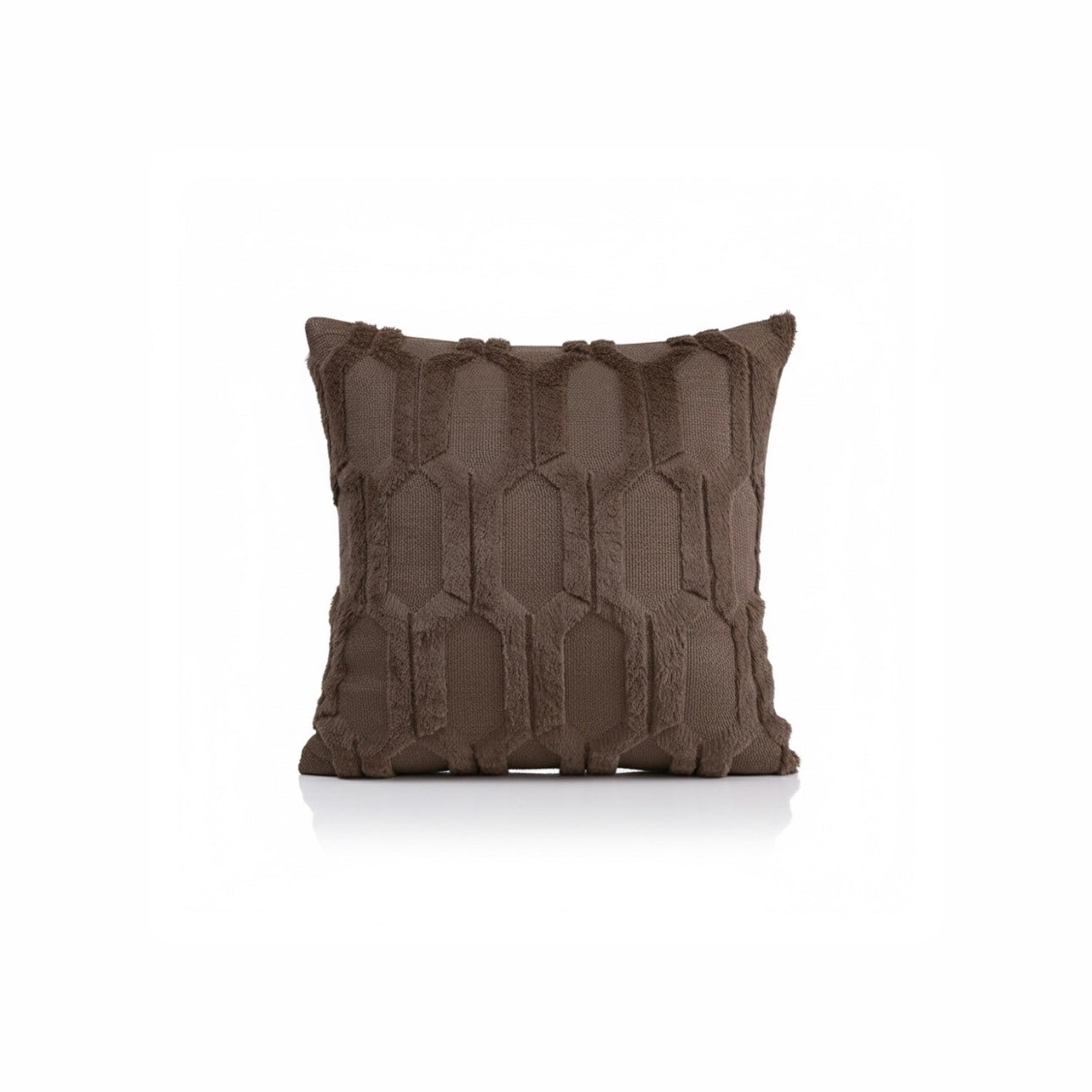 Modern Honeycomb Texture & Geometric Cut-Pile Throw Pillows (3-Pack)