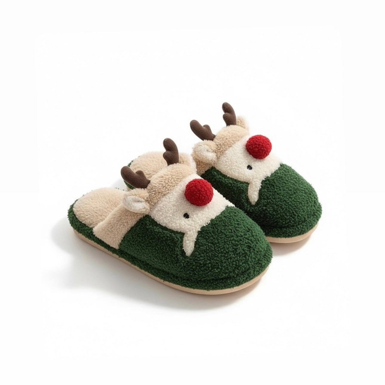 Fashion Non-slip Warm Christmas Elk Plush Shoes