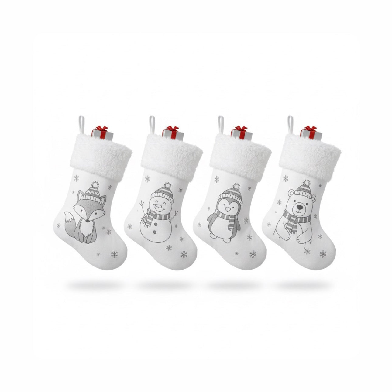 Nordic Winter Friends Plush Stocking Collection