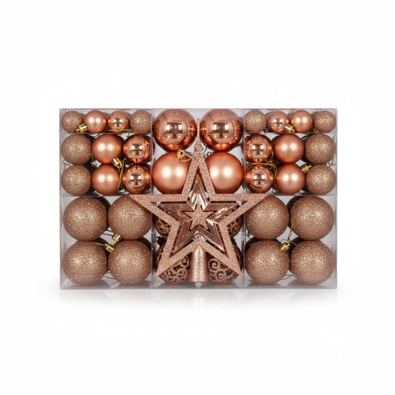 The All-In-One 101-Piece Christmas Ornament & Tree Topper Set