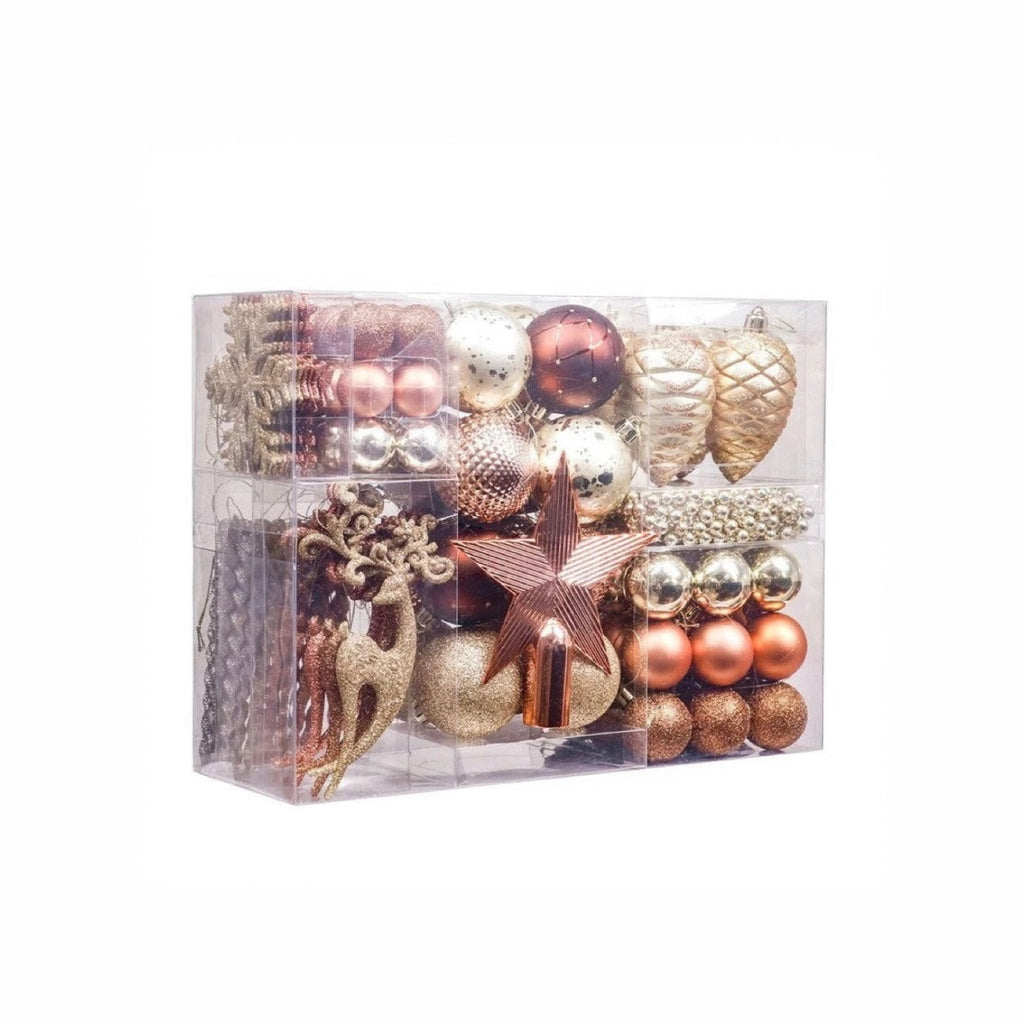 Deluxe Warm Metallic Woodland Christmas Ornament Kit