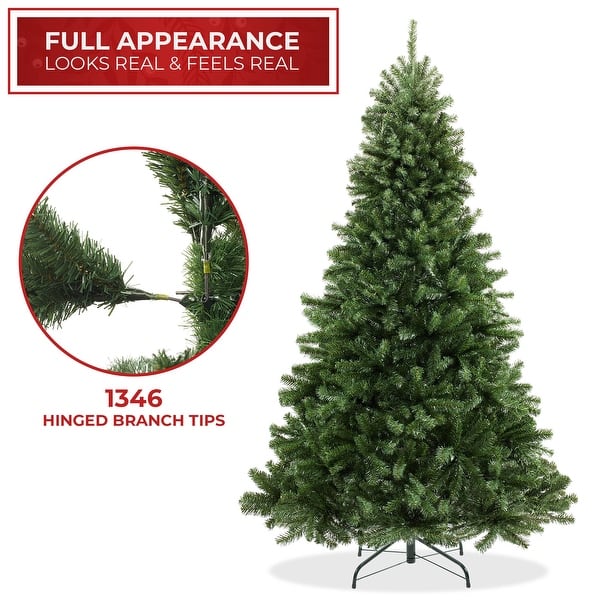 5’ Green Christmas Tree With Auto Open, Flame Retardant & Easy Assembled Steel Base