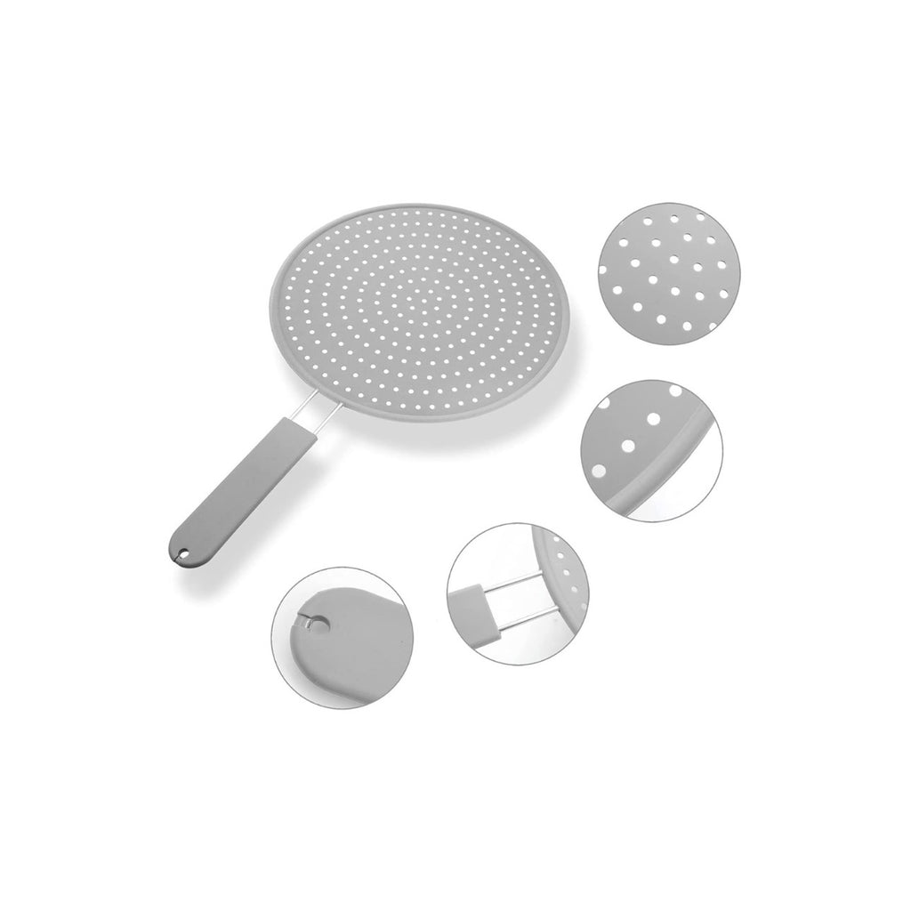 Silicone Chef's Splatter Screen & Strainer with Cool-Touch Handle (2-Pack)