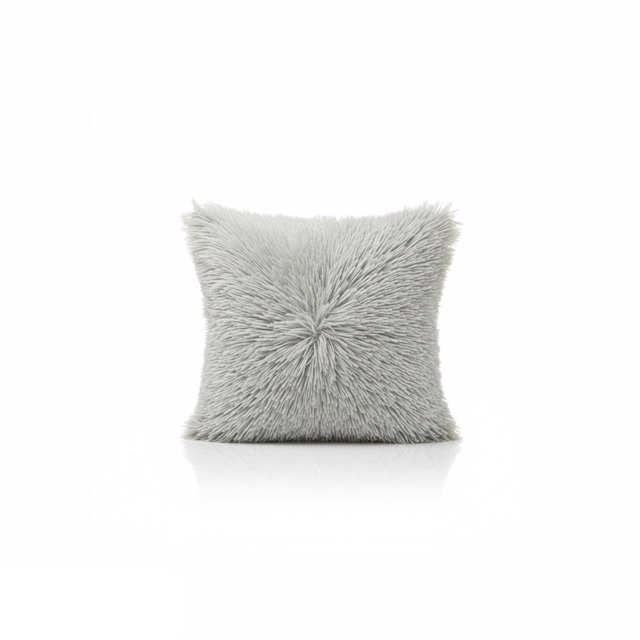 Fluffy Shag Faux Fur Square Throw Pillow Home Cushion (4-Pack)