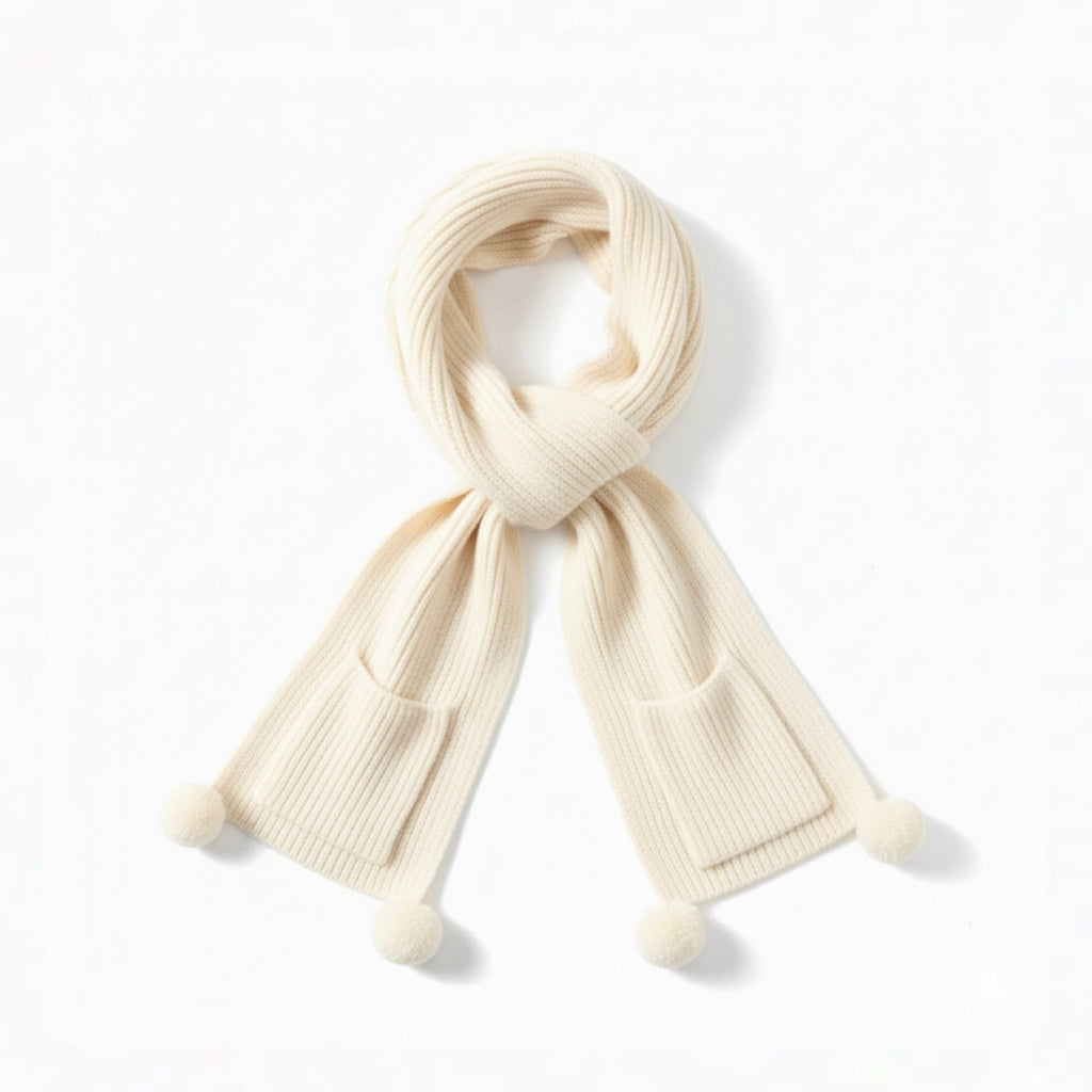 Riviera Thick Ribbed Cashmere-Blend Scarf