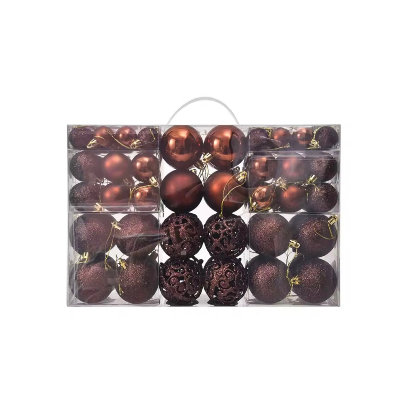 100-Piece Designer Shatterproof Ornament Mega-Set