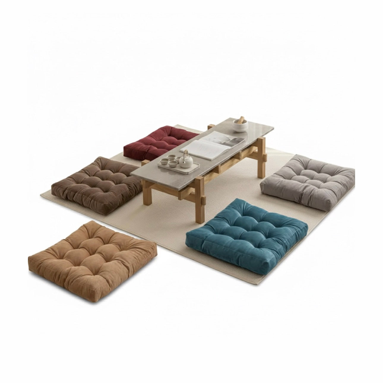 Cozy Corduroy Tufted Floor Cushion Collection