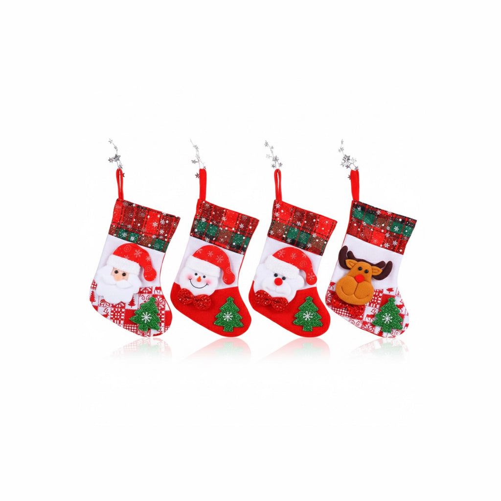 Festive Holiday Character Mini Stocking Set (4-Pack)