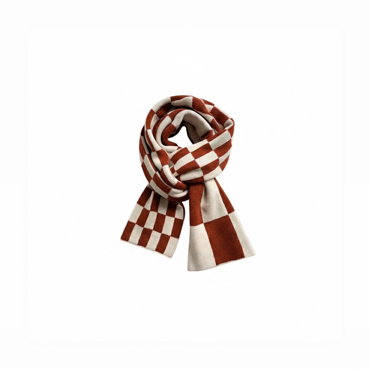 Red New Year Scarf Women's Winter Christmas Knitting Wool