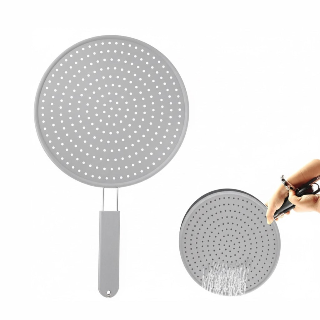 Silicone Chef's Splatter Screen & Strainer with Cool-Touch Handle (2-Pack)