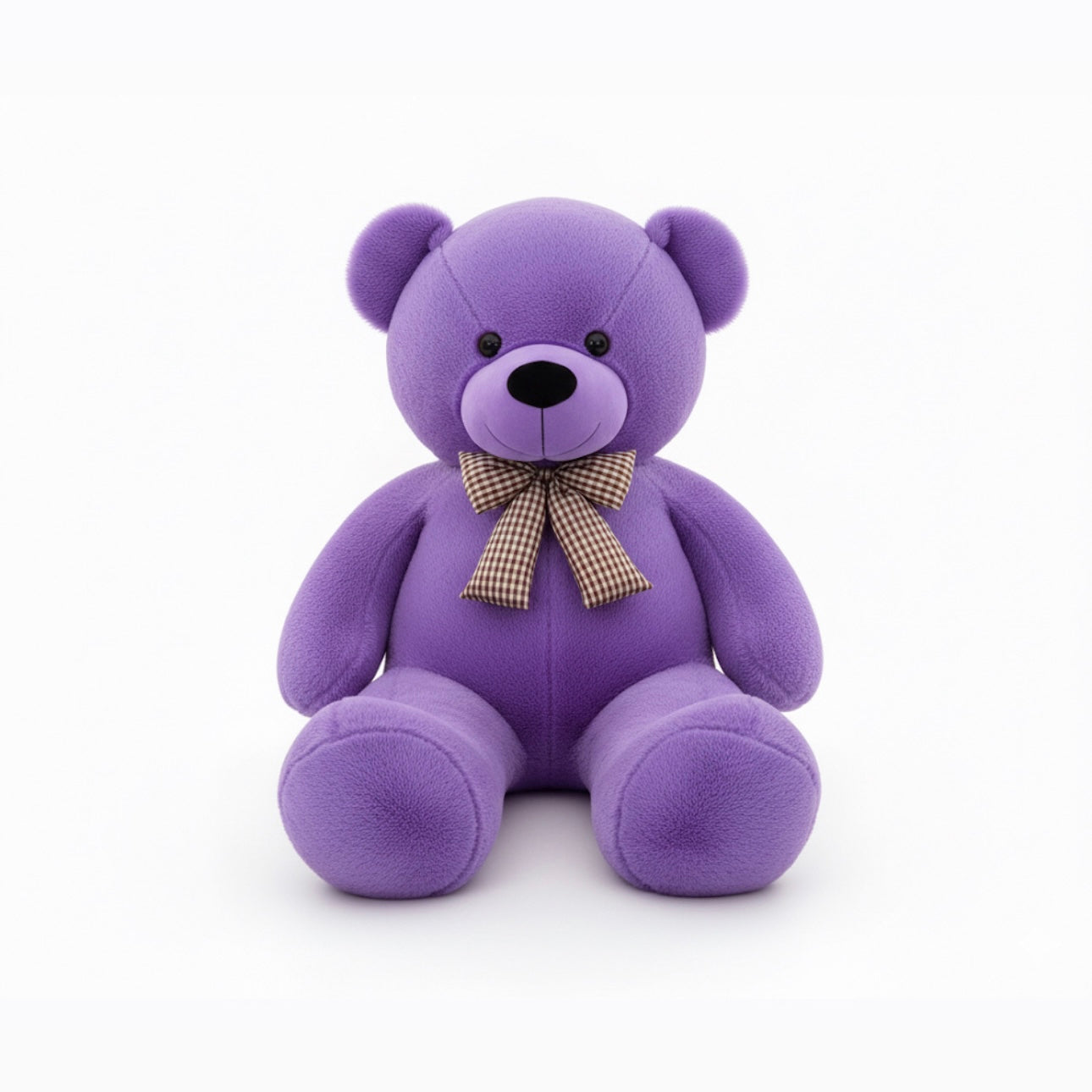 Giant Snuggles Plaid Bow Plush Teddy Bear