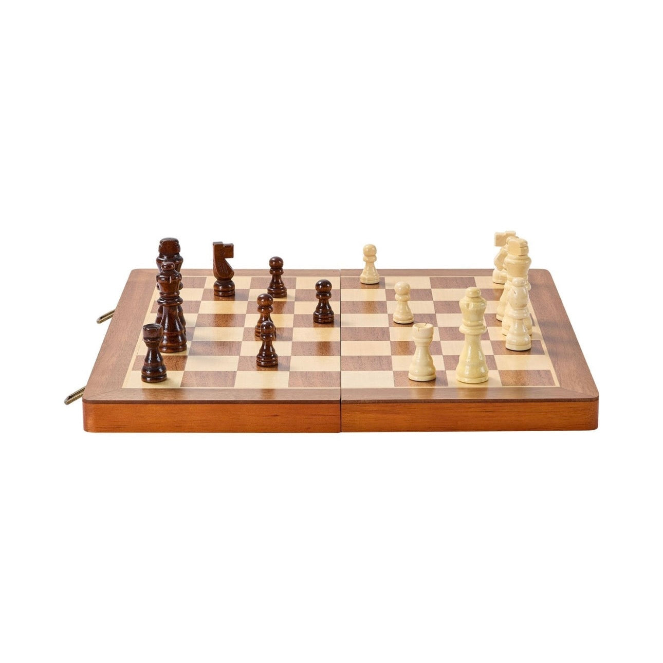 VEVOR Magnetic Deluxe Wooden 2-in-1 Set: Chess & Checkers