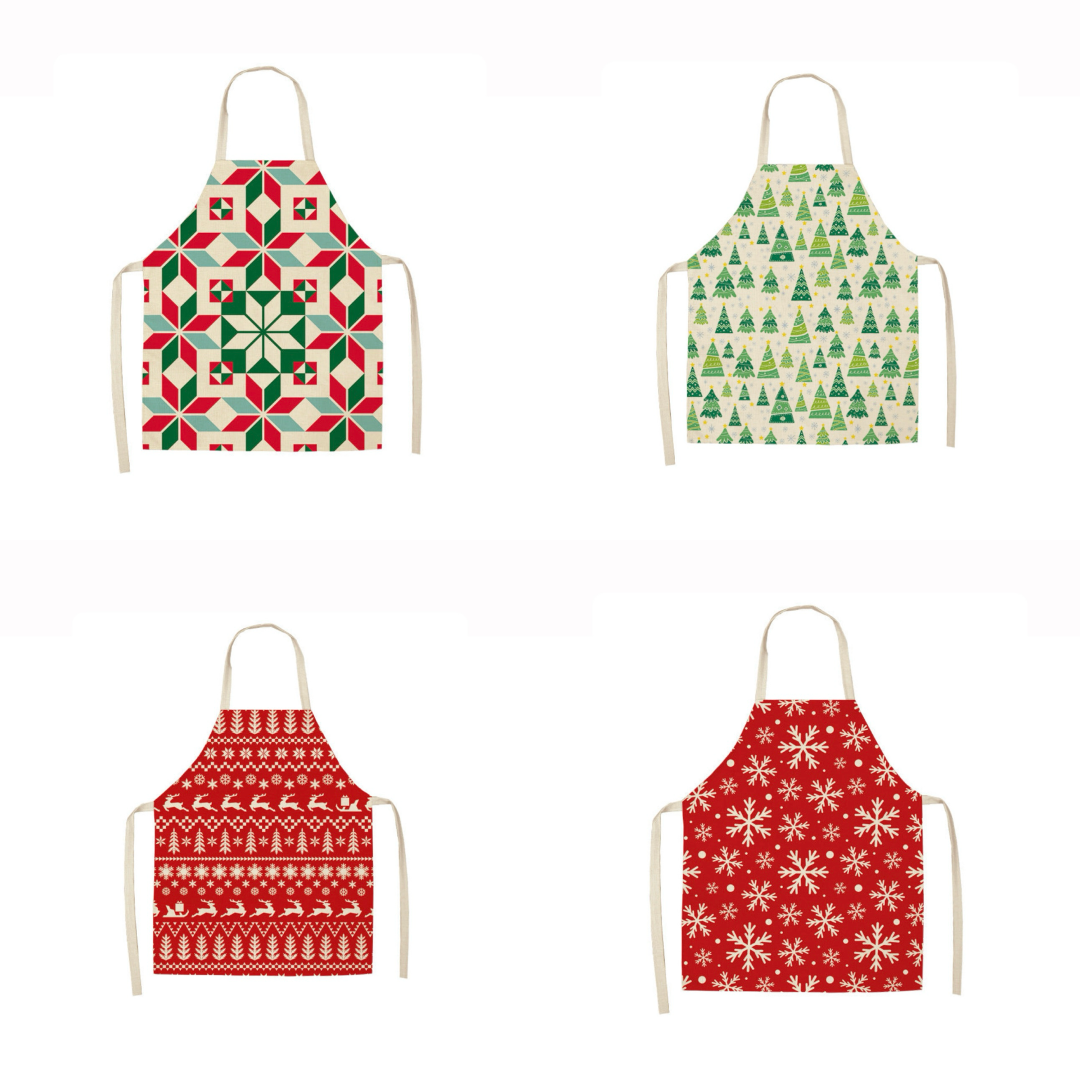 Holiday Festive Stain-Resistant Apron (2-Pack)