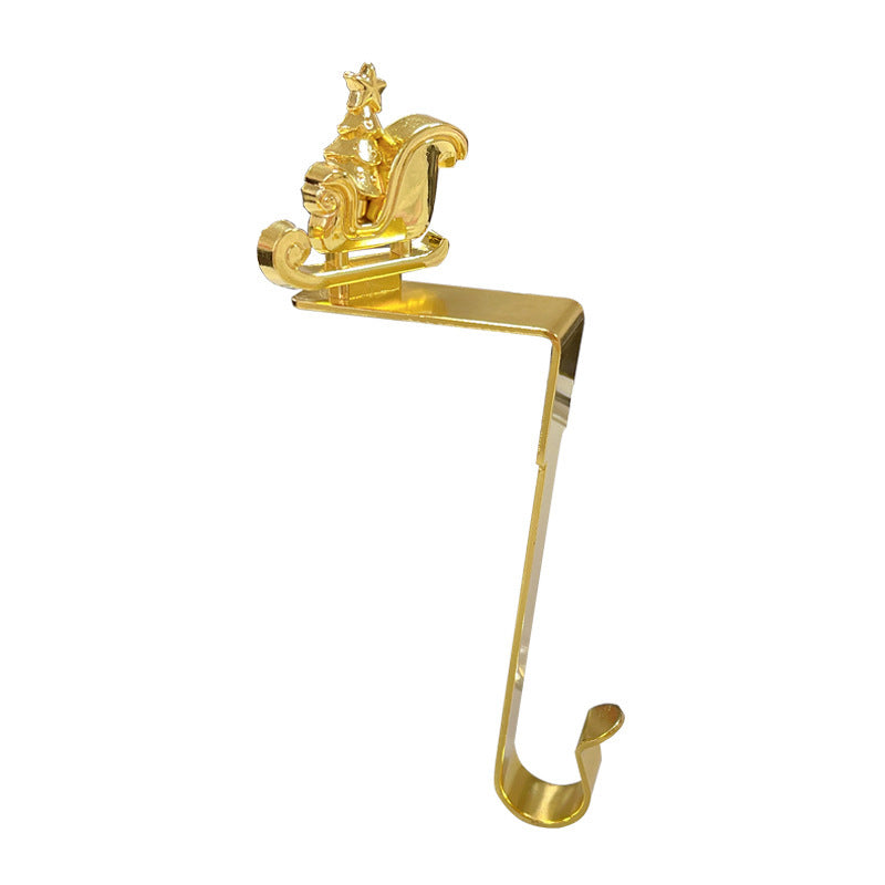 Fashion Metal Long Christmas Stockings Hook (3-Pack)