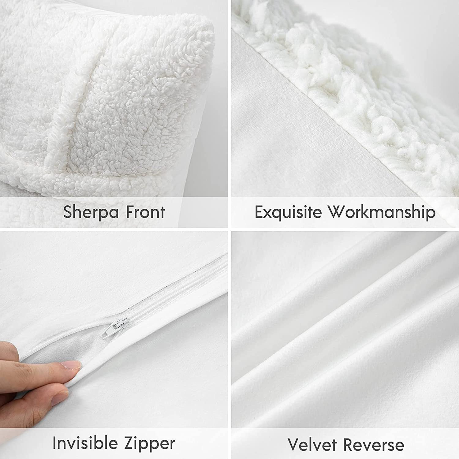 GRID Bouclé Throw Pillow With Modern Architectural Design